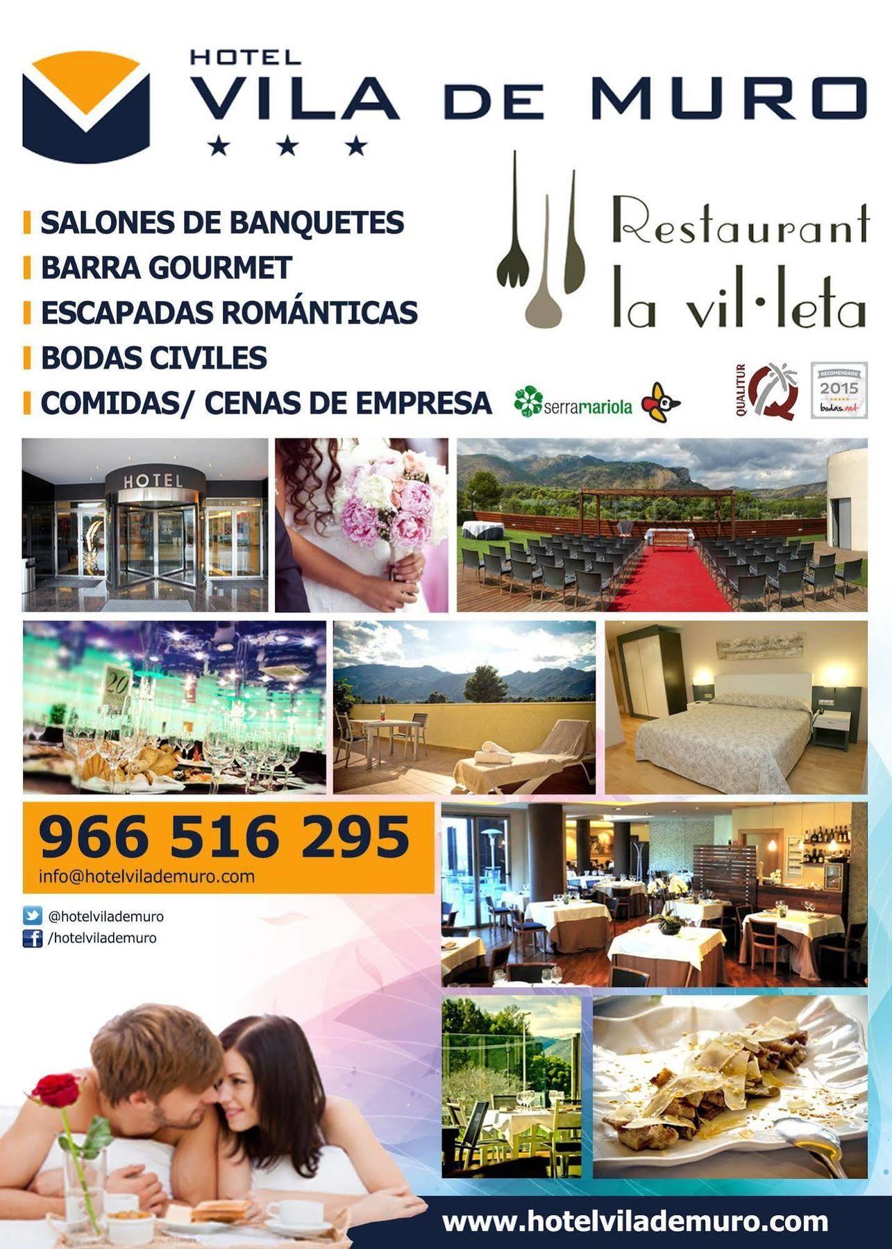 Hotel Vila De Muro Muro de Alcoy Exteriér fotografie